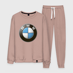 Костюм хлопковый мужской BMW, цвет: пыльно-розовый