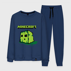 Костюм хлопковый мужской Minecraft Creeper, цвет: тёмно-синий