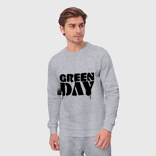 Мужской костюм Greeen Day: spray style / Меланж – фото 3