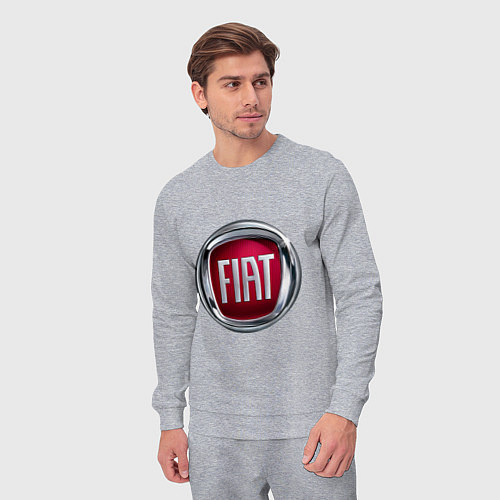 Мужской костюм FIAT logo / Меланж – фото 3