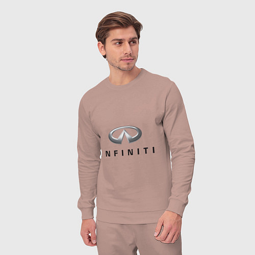 Мужской костюм Logo Infiniti / Пыльно-розовый – фото 3