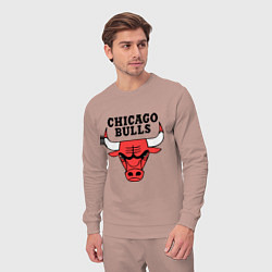 Костюм хлопковый мужской Chicago Bulls, цвет: пыльно-розовый — фото 2