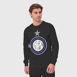 Костюм хлопковый мужской Inter FC, цвет: черный — фото 2