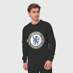 Костюм хлопковый мужской Chelsea FC, цвет: черный — фото 2