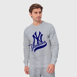 Костюм хлопковый мужской NY - Yankees, цвет: меланж — фото 2