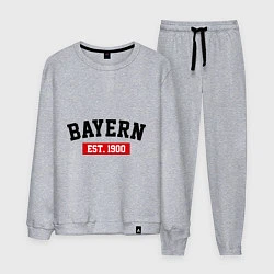 Костюм хлопковый мужской FC Bayern Est. 1900, цвет: меланж