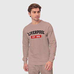 Костюм хлопковый мужской FC Liverpool Est. 1892, цвет: пыльно-розовый — фото 2