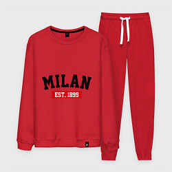 Костюм хлопковый мужской FC Milan Est. 1899, цвет: красный