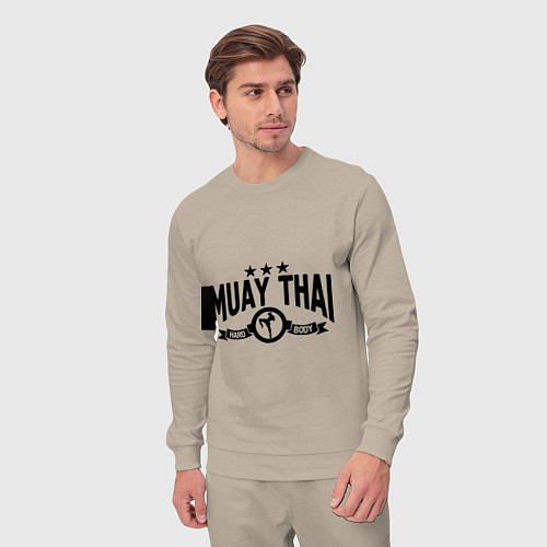 Мужской костюм Muay thai boxing / Миндальный – фото 3