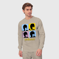 Костюм хлопковый мужской The Beatles: pop-art, цвет: миндальный — фото 2