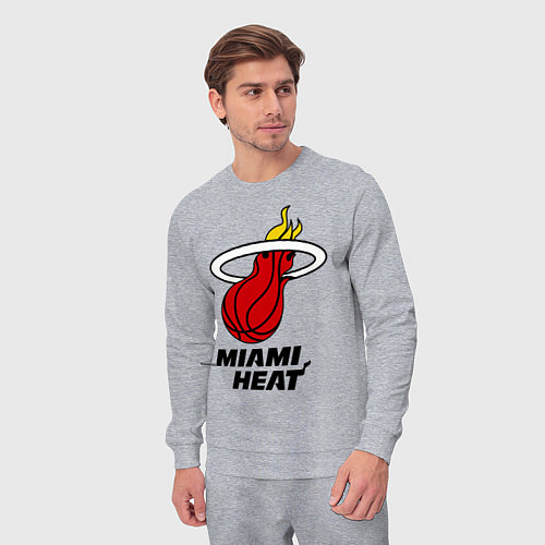 Мужской костюм Miami Heat-logo / Меланж – фото 3