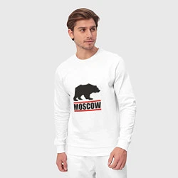 Костюм хлопковый мужской Moscow Bear, цвет: белый — фото 2