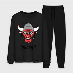 Костюм хлопковый мужской Chicago SWAG, цвет: черный