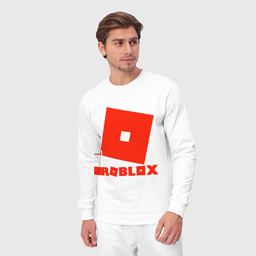 Мужской костюм Roblox Logo / Белый – фото 3