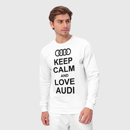 Мужской костюм Keep Calm & Love Audi / Белый – фото 3
