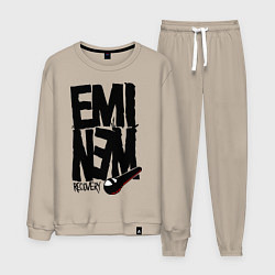 Костюм хлопковый мужской Eminem recovery, цвет: миндальный