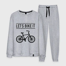 Костюм хлопковый мужской Lets bike it, цвет: меланж