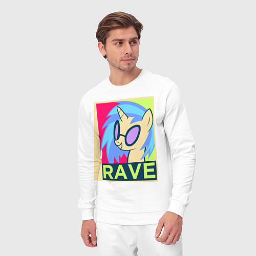 Мужской костюм DJ Pon-3 RAVE / Белый – фото 3