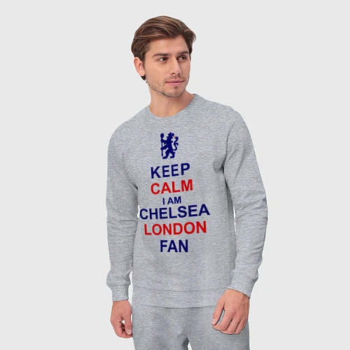 Мужской костюм Keep Calm & Chelsea London fan / Меланж – фото 3