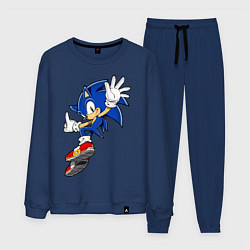 Костюм хлопковый мужской Sonic, цвет: тёмно-синий