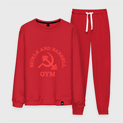 Костюм хлопковый мужской Sickle & Barbell: Gym, цвет: красный