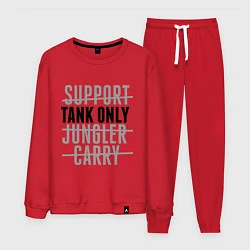 Костюм хлопковый мужской Tank only, цвет: красный
