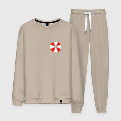 Костюм хлопковый мужской UMBRELLA CORP, цвет: миндальный