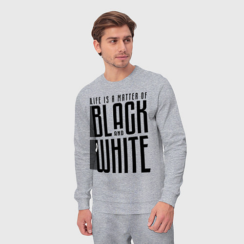Мужской костюм Juventus: Black & White / Меланж – фото 3
