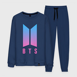 Костюм хлопковый мужской BTS: Neon V, цвет: тёмно-синий