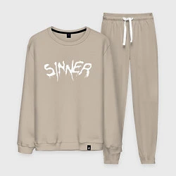 Костюм хлопковый мужской SINNER, цвет: миндальный