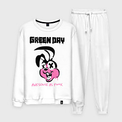 Костюм хлопковый мужской Green Day: Awesome as FCK, цвет: белый