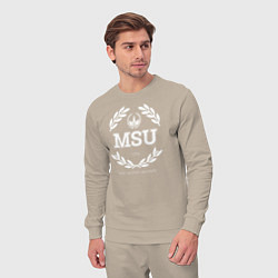 Костюм хлопковый мужской MSU, цвет: миндальный — фото 2