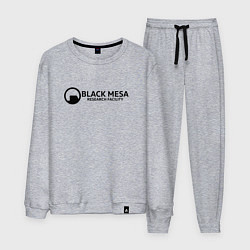 Костюм хлопковый мужской Black Mesa: Research Facility, цвет: меланж