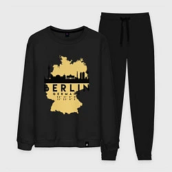 Костюм хлопковый мужской Берлин - Германия, цвет: черный