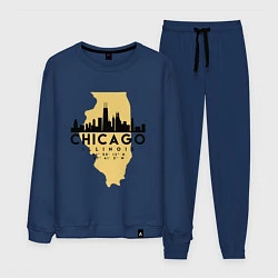 Костюм хлопковый мужской Чикаго - США, цвет: тёмно-синий