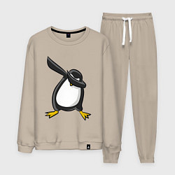 Костюм хлопковый мужской DAB Pinguin, цвет: миндальный