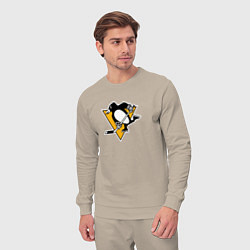 Костюм хлопковый мужской Pittsburgh Penguins: Evgeni Malkin, цвет: миндальный — фото 2