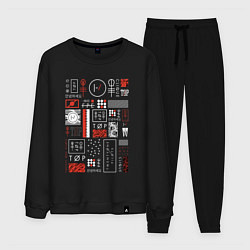 Костюм хлопковый мужской TWENTY ONE PILOTS TOP, цвет: черный