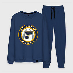 Костюм хлопковый мужской St Louis Blues, цвет: тёмно-синий