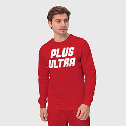 Костюм хлопковый мужской MHA - PLUS ULTRA белый, цвет: красный — фото 2