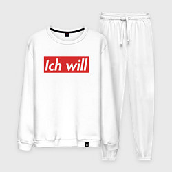 Костюм хлопковый мужской Ich will, цвет: белый