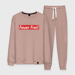 Костюм хлопковый мужской Feuer Frei!, цвет: пыльно-розовый