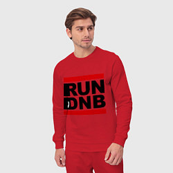 Костюм хлопковый мужской RUN DNB, цвет: красный — фото 2
