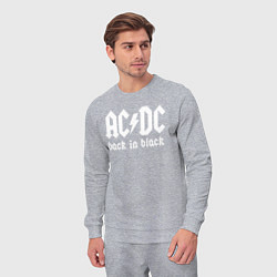 Костюм хлопковый мужской ACDC BACK IN BLACK, цвет: меланж — фото 2