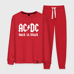 Костюм хлопковый мужской ACDC BACK IN BLACK, цвет: красный