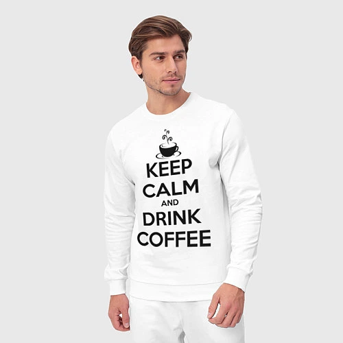 Мужской костюм Keep Calm & Drink Coffee / Белый – фото 3