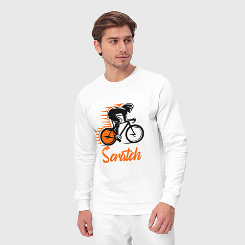 Мужской костюм Cycling scratch race / Белый – фото 3