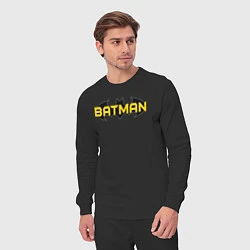 Костюм хлопковый мужской Batman Logo, цвет: черный — фото 2