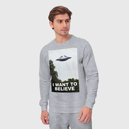 Мужской костюм I WANT TO BELIEVE / Меланж – фото 3