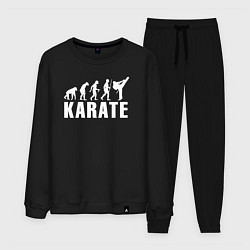 Костюм хлопковый мужской Karate Evolution, цвет: черный